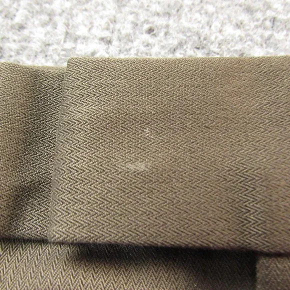 Vintage Dockers Pants Mens 33x32 Brown Stain Defender Dress Slacks Pleated Cuffs - Picture 10 of 12